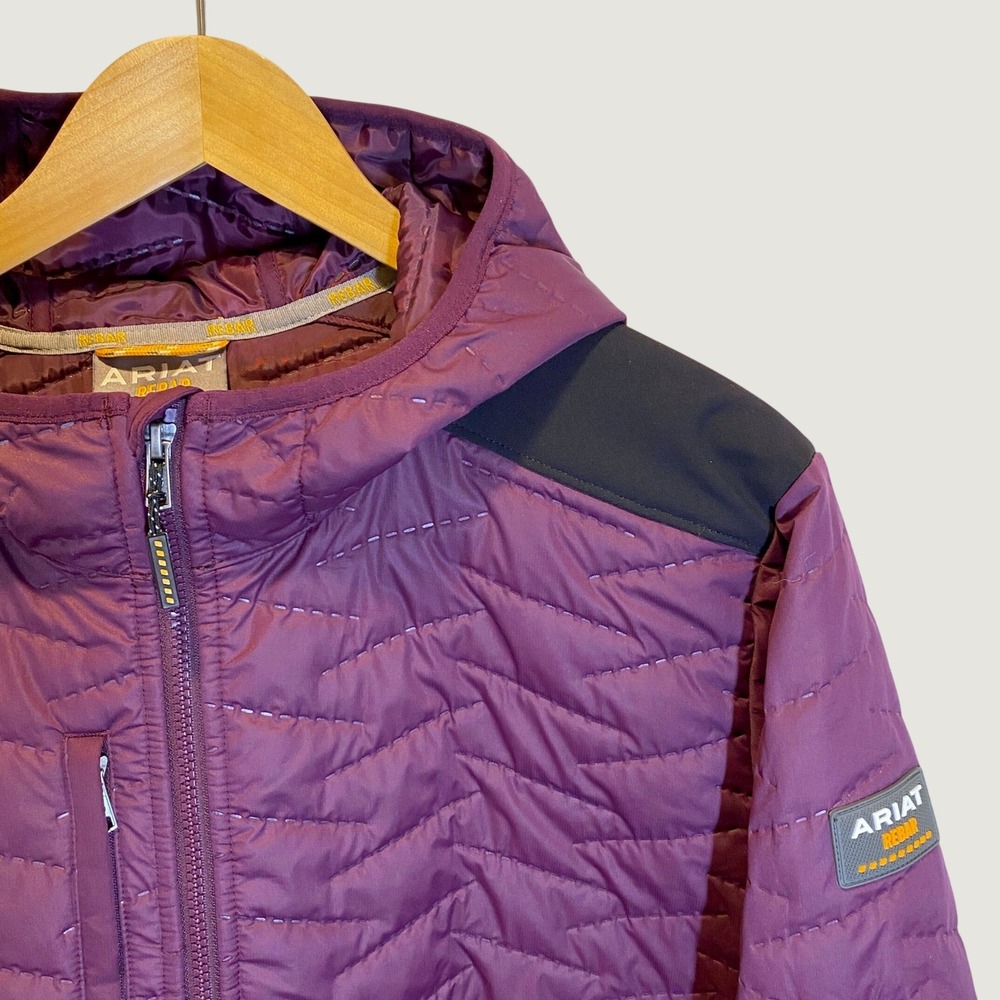 Ariat Rebar Cloud 9 Jacket Women XXL Plum Excellent Insulated Hooded 10046573